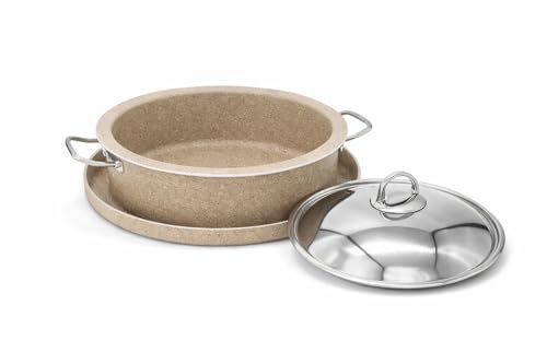 Maqluba (Makloubah) Aluminum Non-Stick Granit Coated Pot (34cm) طنجرة المقلوبه by B Unique - Used condition - US$91.69