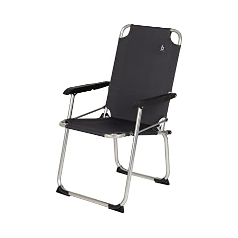Bo-Camp Alu Klappstuhl Angelstuhl Anglerstuhl Camping Stuhl Klappsessel Faltbar schwarz Cover