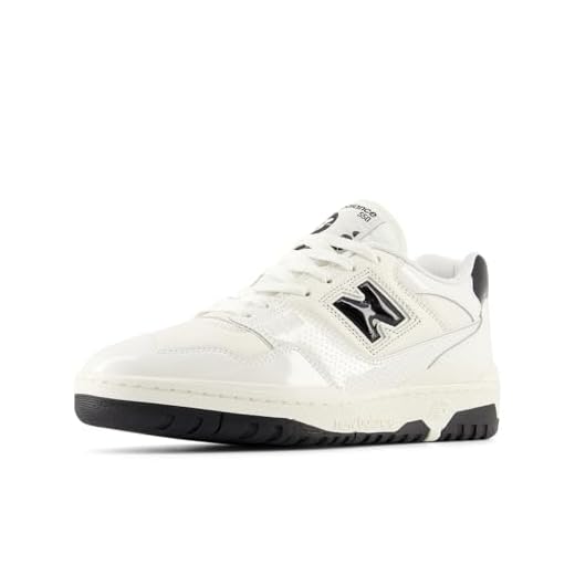New Balance 550, tênis masculino casual, branco/preto, 44
