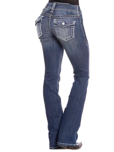 Best Jean Cut for Chelsea Boots: Find Your Perfect Fit 12 BlueMoment Bootcut Jeans for Curvy Women Low Rise Western Cowgirls Boot Cut Jeans Stretchy Retro Flap Pockets Jean