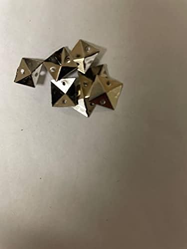 CraftbuddyUS 100pcs Silver Metal 9mm Pyramid Stud sew on Stitch on Stick on Embellishments