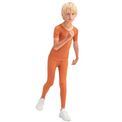 Youth Boy's Compression Leggings Pants Sports Tights Base Layer for Running Hockey Basketball4