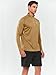 NORTHYARD Quarter Zip Pullover Men Running Shirt Long Sleeve Moisture Wicking Quick Dry Athletic Workout, Khaki, M