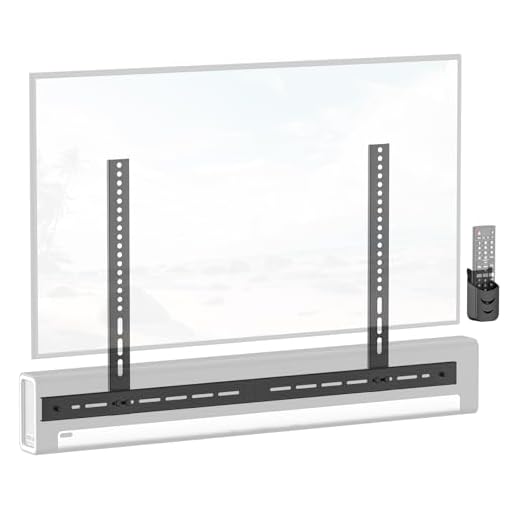 notiela Soundbar TV-Halterung für Sonos Playbar - höhenverstellbar, mit Fernbedienungshalterung, Wandmontage, Neigen