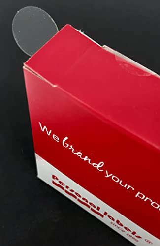 1500 Klebeetiketten, rund, transparent, 1,7 cm, mit Spender, zum Verschließen von Kartons, Beuteln, Umschlägen