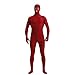 Yuanu Unisex Cosplay Bühnen Performance Kostüm Reine Farbe Haut Anzug Ganzkörperanzug Exposed Augen Und Mund Weinrot 2XL
