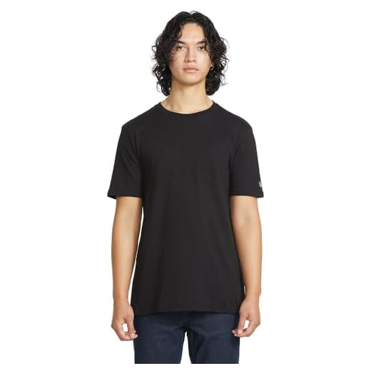 Volcom Herren Solid Modern Fit Pocket Short Sleeve Tee T-Shirt, schwarz, Mittel