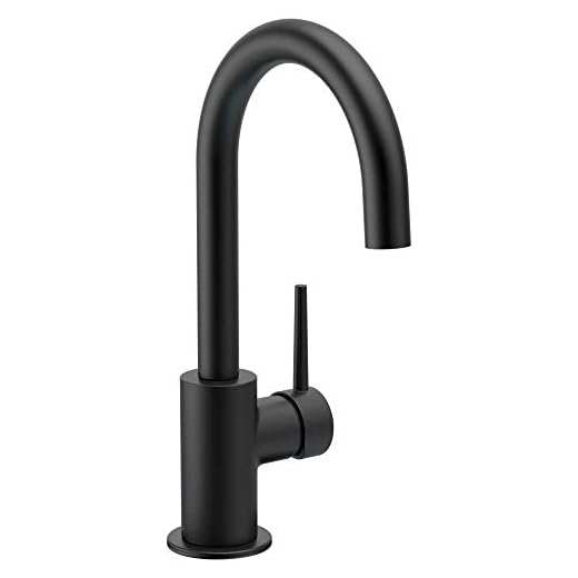 Delta Faucet Trinsic Single-Handle Bar-Prep Kitchen Sink Faucet, Matte Black 1959LF-BL