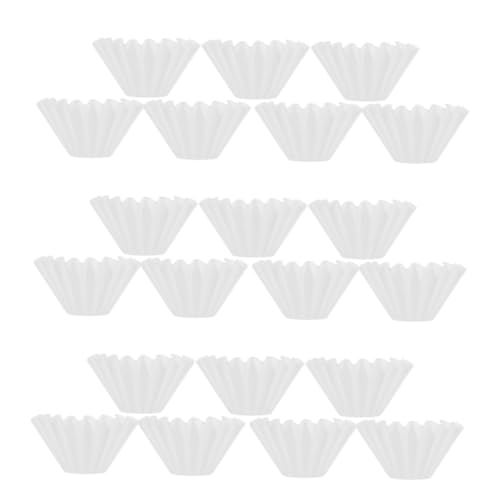 DECHOUS 50Pcs Paper Coffee Filters Unique and Compact Drip Filters for Home Office Taste Light Weight Easy to Store for Coffee Tea Brewing