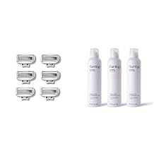FLAMINGO Womens Razor 5-Blade Refills - Razors for Women - 6ct & Womens Foaming Shaving Gel with Aloe Vera, 6.7oz - 3ct