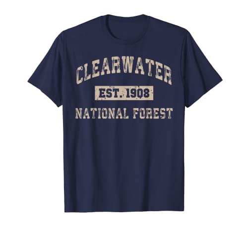 Clearwater National Forest Est Established Beige Athletic T-Shirt