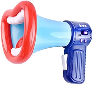 balacoo Multi Voice Changer Toy Large Mouth Voice Changing Amplifier Handheld Loudspeaker Megaphone Trick Joke Toy for Children Kids Blue Without Battery
