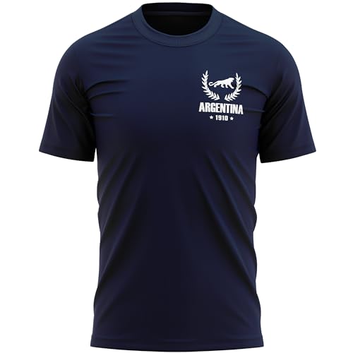 Image of Argentina 1910 Mens T Shirt Retro Argentinian Rugby Supporters Tee Top, L, Navy