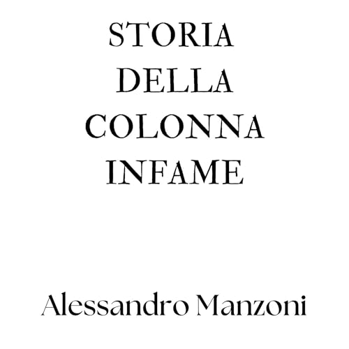 『Storia della colonna infame』のカバーアート