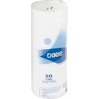 Dixie Dome Coffee Cup Lid, 10-20 oz, White (9542500DX) — 500 count