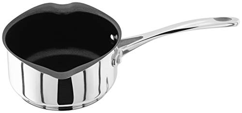 Stellar S7201 Casserole à Lait, Argent, 14 cm, 0.8 Litre Cover