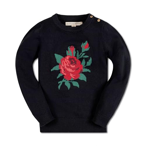 Hope & Henry Girls' Intarsia Horse Sweater