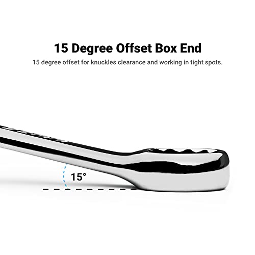 Capri Tools 7/16-Inch Combination Wrench, 12 Point, Sae, Chrome (1-1404) #TOP5