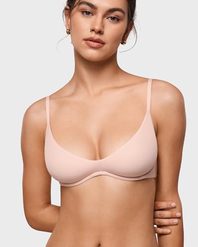 Image of INLYRIC Women's Inbarely Plus Plunge Bra - Unlined Underwire Sexy Demi Balconette Bras