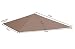 QUICK STAR Techo de repuesto para Gazebo de jardín 3x3m Gris-beige