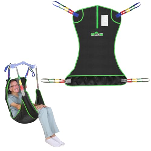 500lbs Mesh Full Body Sling for Lift - Patient Transfer Sling with Wide Pads for Elderly & Disabled,Compatible and Multi-Scene Transfer