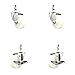 Service Caster Brand 3 Inch 316 Stainless Steel Light Duty Threaded Stem Casterset of 4 Nylon Caster Wheels and 12MM Metric Stems ?1,200lbs. Total Cpty?2 Swvl/2 Swvl Casters with Locking Brakes