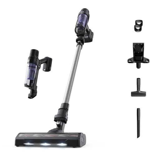 Rowenta X-Pert 7.60 – Aspiradora escoba sin cable, 140 W, 45 min de autonomía, ligera y versátil, cepillo motorizado con LED, accesorio para ranuras y sofás, base de carga, RH6A35 (Reacondicionado)