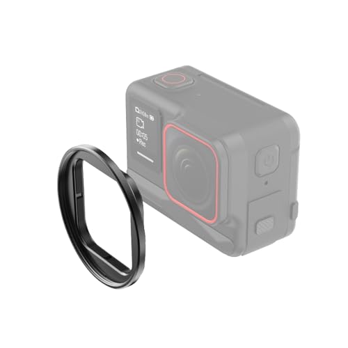 Soporte de filtro de lente para insta360 Ace Pro marco protector de metal de 49 mm negro 2