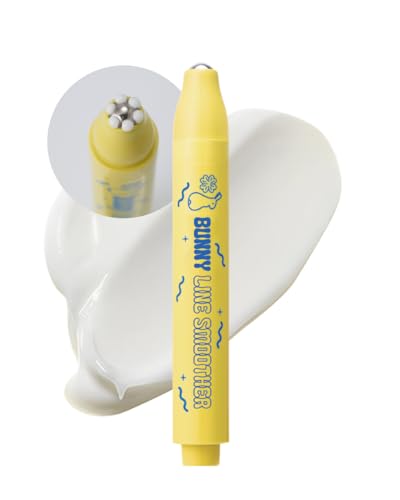 CHASIN' RABBITS Bunny Line Smoother Eye Cream Roller, 0.5 Fl Oz, Eye Serum with Surgical Steel Cooling Stick, Under Eye, Vegan, Korean Skincare