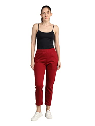 Image of CHKOKKO Women High Rise Gym Wear Sports Fitness Relaxed Track Pant