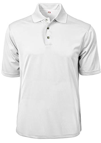 Akwa Men's Dry Wicking Golf Polo Body Mapping Mesh Design 100% Polyester Seamless Ventilation Zones