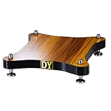 Supports d'enceinte avec clous d'isolation fixes for haut-parleur standard, for scène ou studio, support d'enceinte central au sol, supports de moniteur de studio ( Color : Brown , Size : 24.5*29.5cm