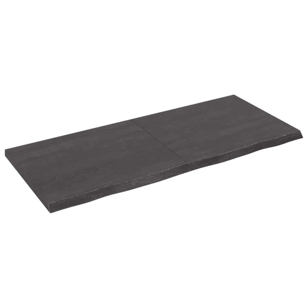 Estantes de pared grises TALCUS, balda de roble de 140x60 cm para decorar el salón familiar