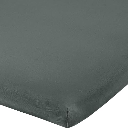 Erwin Müller Topper-Spannbettlaken Freising Elasthan-Jersey-Stretch - anthrazit Größe 180x200 cm - 200x220 cm - dehnbar, antipilling, bügelfrei,...