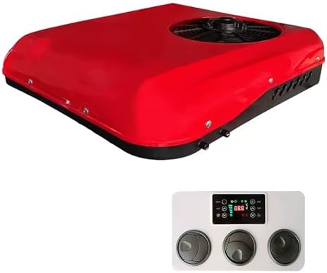 12V DC Rooftop RV Air Conditioner, 2-in-1 Camper AC & Parking Cooler for Trucks, Vans, Forklifts, Construction Vehicles - Universal Fit, Compact & Efficient Cooling Solution.