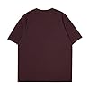 Mud Kingdom Mens T Shirts XXXX-Large Regular Fit Short Sleeve Tee Tops Casual Wear Classic Basic Solid Burgundy Ribbed Round Neck Heavy Cotton T-Shirt Comfortable Summer Pull On #1