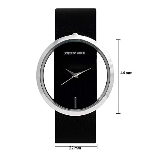 Image of Joker & Witch Faux Leather Minimal Transparent Dial Pu Analogue Watch For Women