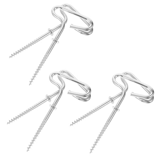 PRETYZOOM 6pcs Ice Fishing Nails Tent Stakes 20.5cm Spiral Metal