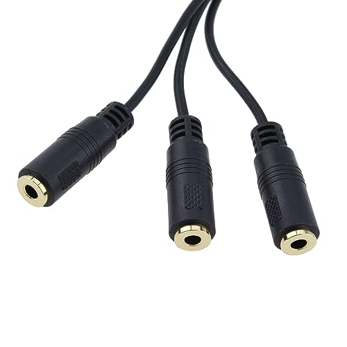 2 cables divisor de audio 3.5 mm 1 macho a 3 hembras miniatura 4