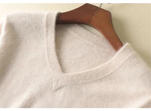 Men's V-Neck Knitted Sweater Large Size Pullover Casual Long Sleeve Warm Fall Winter Top4