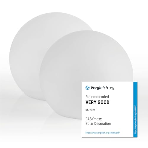 EASYmaxx Lot de 2 lampes solaires LED avec changement de couleur - Lampe de jardin décorative avec éclairage LED - Magnifiques effets de lumière avec...