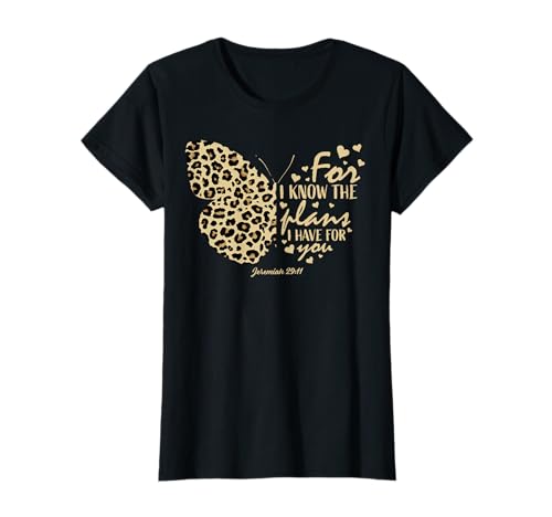 Lindo guepardo imprimir mariposa cristiano religioso versículo de la Biblia Camiseta