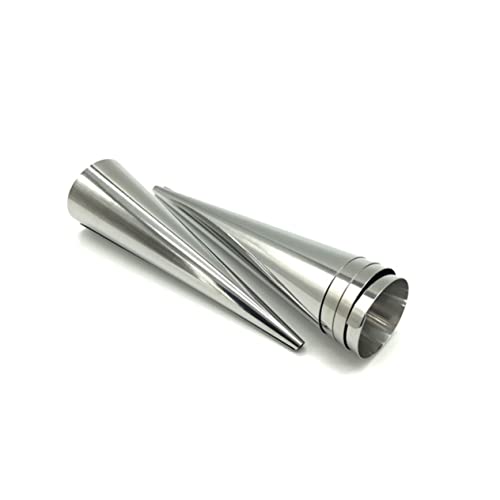 LABRIMP 36pcs Stainless Steel Cake Baking Large Cream Horn for Spiral Pastry Shells Reusable Heat for Appetizers and Fun Lunches
