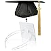 GIURKUU Graduation Cap Headband, Firm Anti-fall Hair Band for Graduation Cap, Graduation Gifts Hat Accessories for Graduates, Students, Women(Clear)