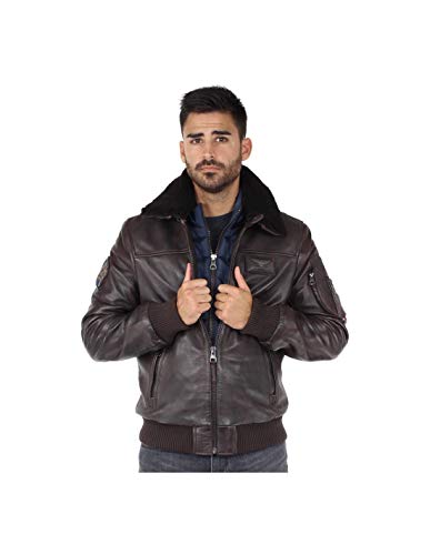 Redskins Blouson TRK Rafal Ycon en cuir ref_42319 Marron - 4XL