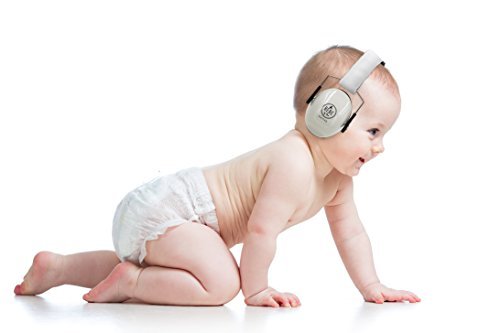 Bebe Muff Hearing Protection - Best USA Certified Noise Reduction Ear Muffs, Silver, 3 Months+