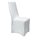 Beautissu Bankett Stuhlhusse 45x90 cm - Leona Elegante Stretch Husse für Stühle – Elastischer Stuhl Überzug mit ÖKO-TEX Siegel in Weiß