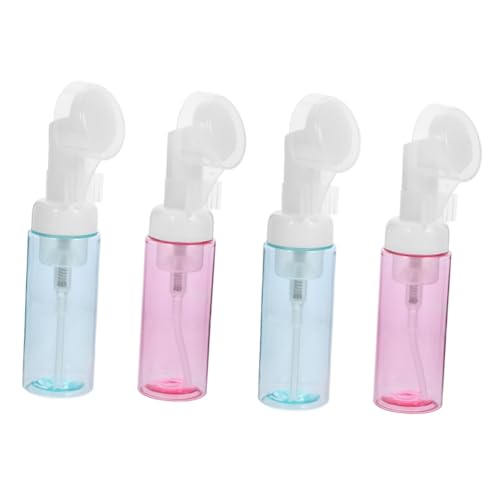 OATIPHO 2 Ensembles Bouteilles Mousse Rechargeables Transparentes Lot de Distributeurs De Mousse pour Gel Et Visage avec Brosse Pratique pour Voyage Et Usage 2 Pièces * 2