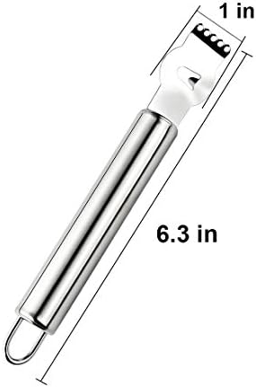 Livtor Stainless Steel Lemon Zester Grater, Lemon zester tool,citrus zester tool for Orange Citrus Peeler with Channel Knife