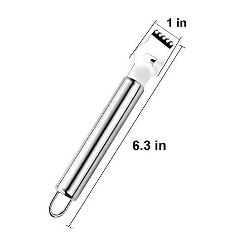 Livtor Stainless Steel Lemon Zester Grater, Lemon zester tool,citrus zester tool for Orange Citrus Peeler with Channel Knife